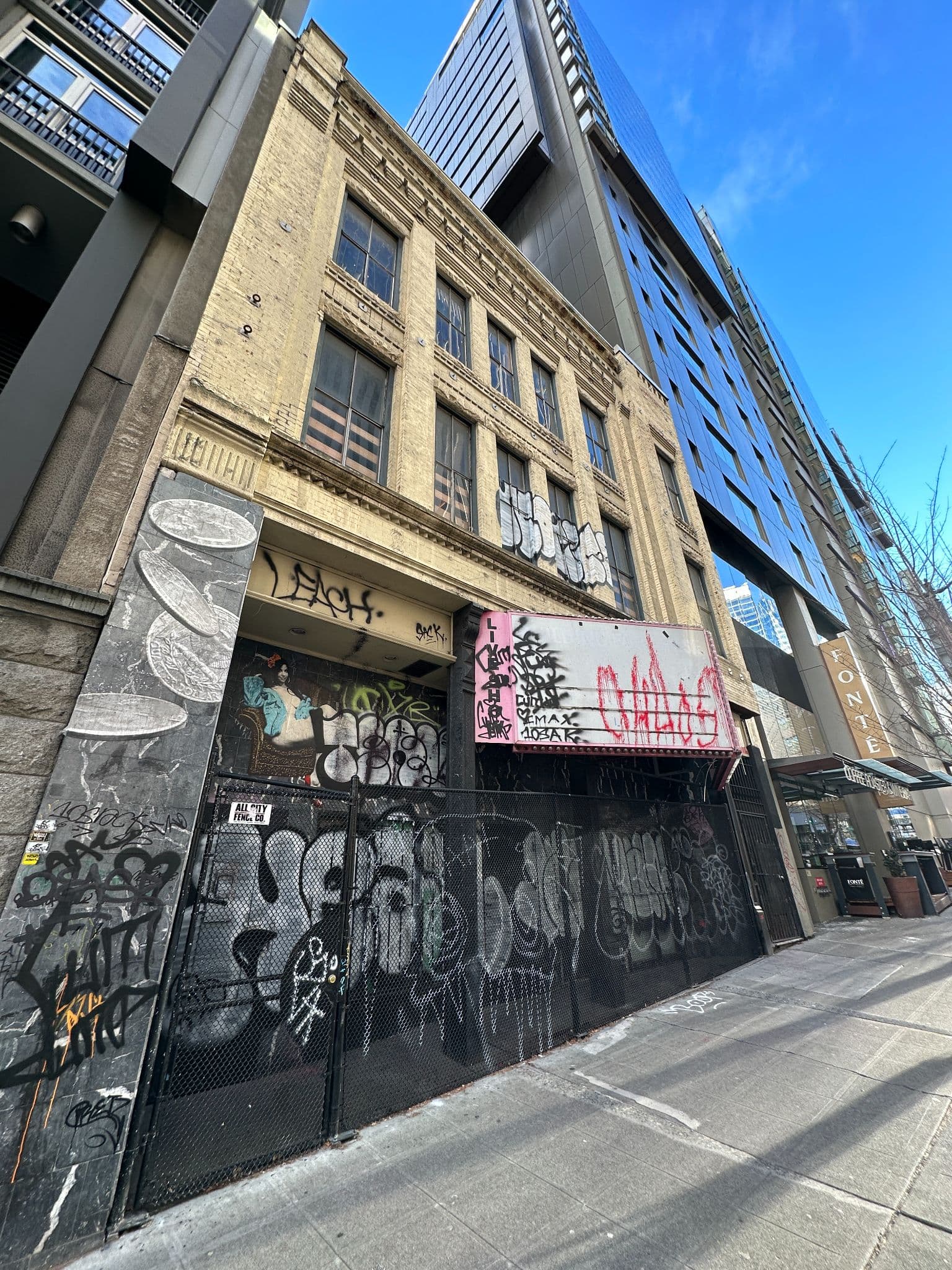 Lusty Lady — 1st Ave facade, 2022