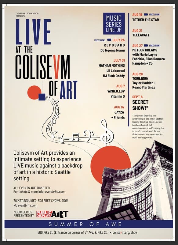 Live at the Coliseum of Art Music Series Line up